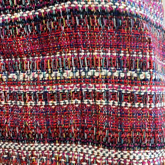 NBD Luce Tweed Pinafore Dress (Magenta + Ivory) - Picture 2 of 5